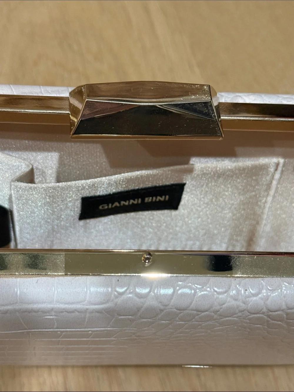 Gianni Bini structured croc